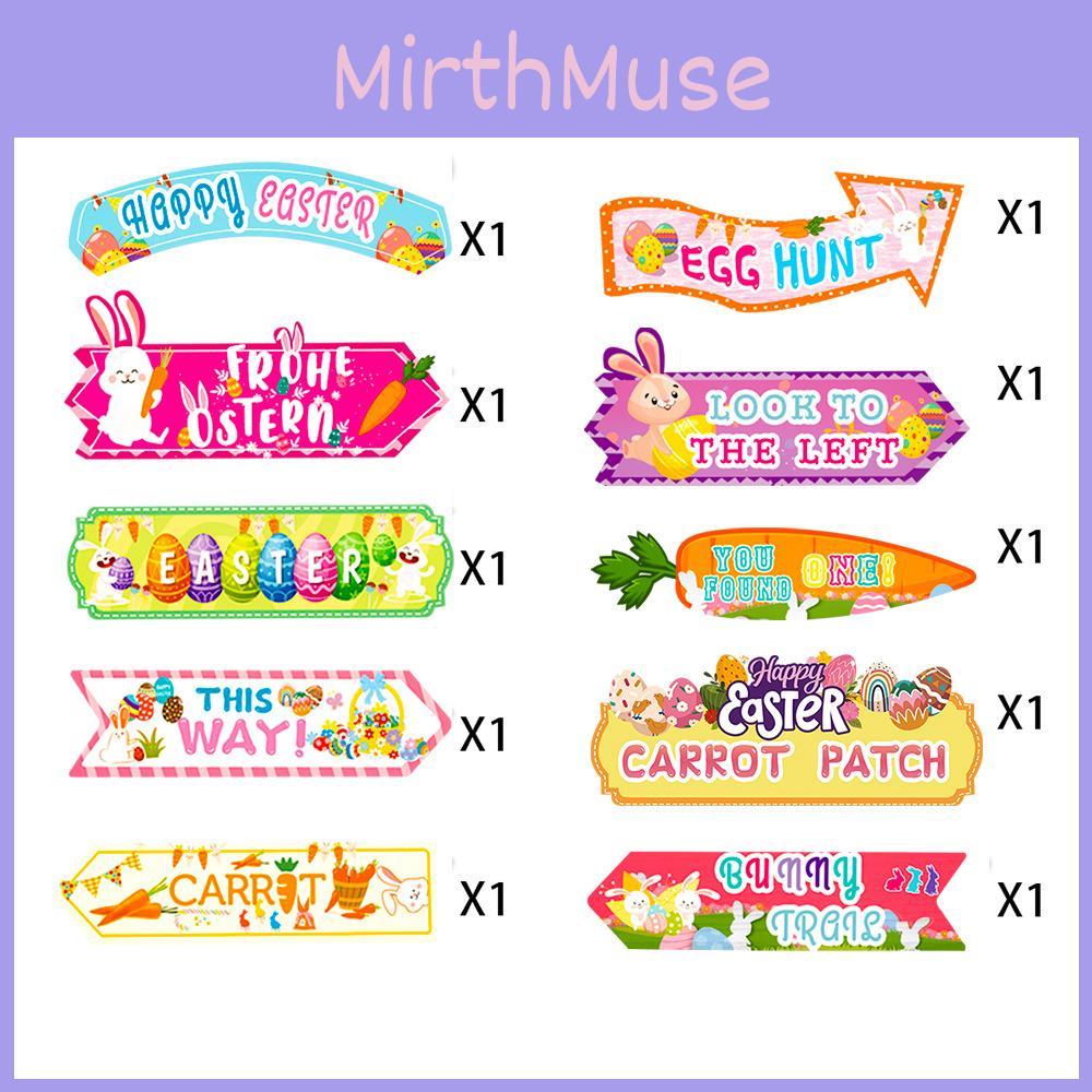 Rabbit Radish Easter Lawn Paper Road Sign For Daily Party Supplies Decorative