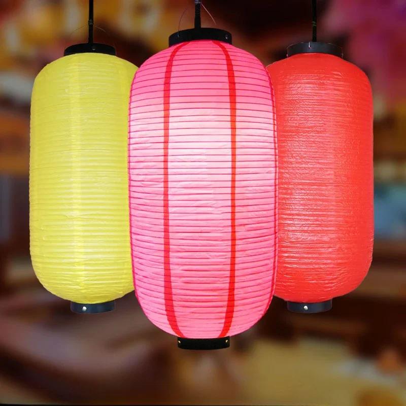 Korean Lanterns for Outside Birthday Party Decorations Hanging 25x50cm Lantern Japanese Decoration Wedding Waterproof Rustic