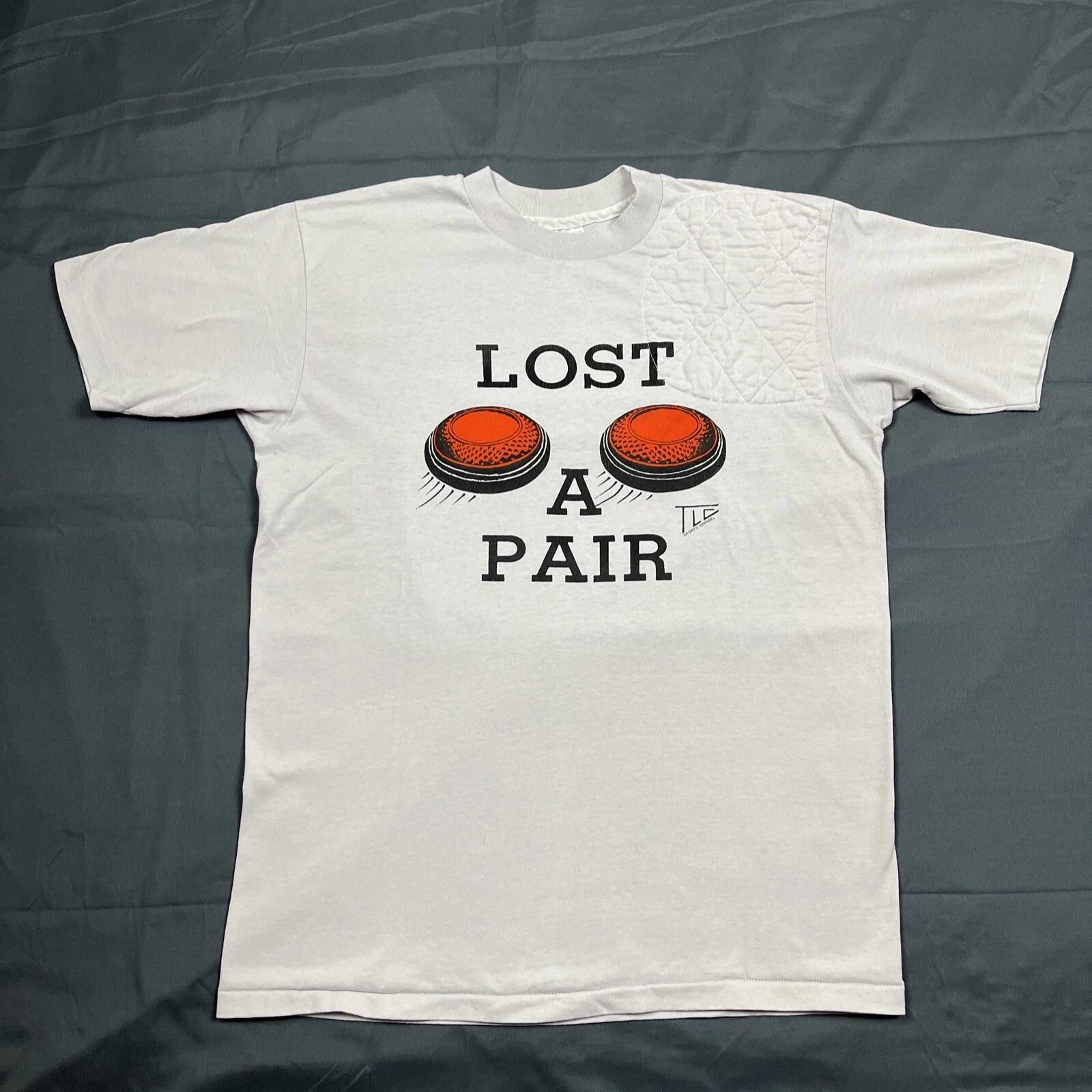 

Vintage 1980s Trap Shooting Lost A Pair Graphic Tee Large Grey Humor VTG 4XL