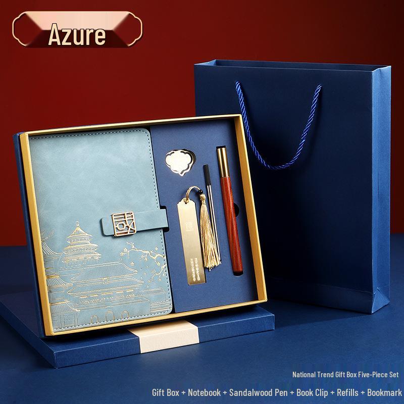 Chinese Style Custom Logo Notebook & Gift Box Set for Business and Cultural Events