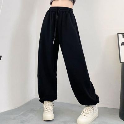 Gray Sports Pants for Spring Women's Spring and Autumn New Loose Casual Sweatpants Small Wide-leg Pants