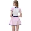Disney Elegant Conservative Short Sleeve Skirt Style Swimsuit Women swimwear D15315S2E