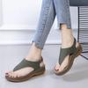 New 2021 Women's Large Size European & American Solid Color Embroidered Thong Flat Sandals, Size 43 Available