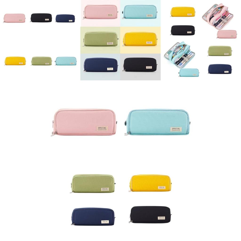 Minimalist Canvas Pencil Case Large Capacity Stationery Box