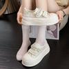Summer new lace mesh platform white shoes women's breathable mesh casual shoes heightening versatile student board shoes