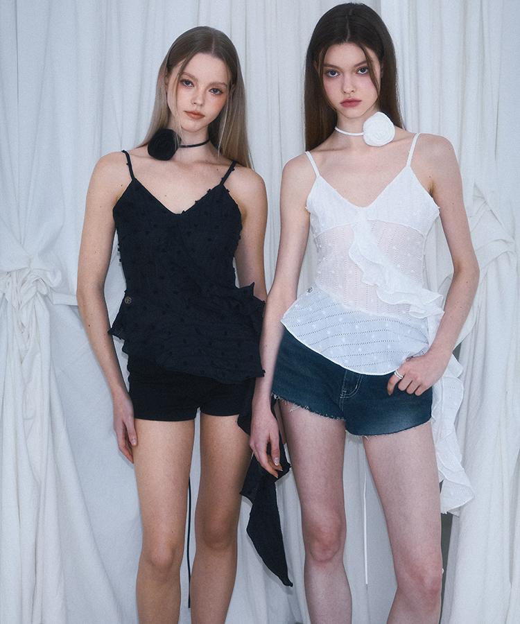 ROSEFRANTZ Ruffle Layered Sleeveless [White]