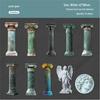 RetroStory Roman Column Sticker Pack: 6 Styles, 10 Sheets - Venus Journal and European Retro Decoration Stickers.