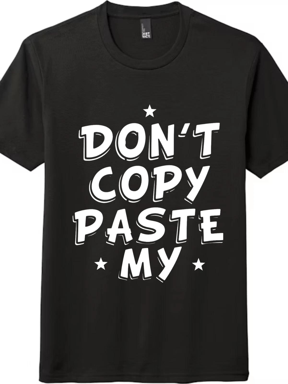 Винтаж Ретро Не Копируйте Вставляйте Мою Смешную Футболку-Унисекс Графическая Футболка Бесплатная Доставка M