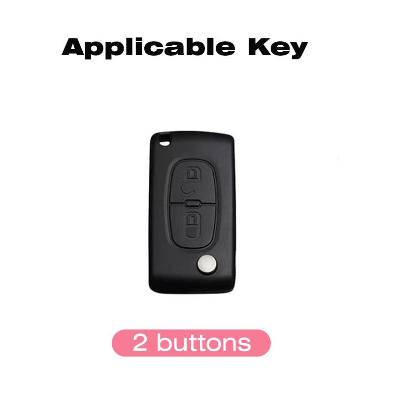 Plating Soft Tpu 2 Buttons Car Remote Key Case Cover For Citroen C2 C3 C4 C5 C6 C8 For Peugeot 107 207 307 307S 308 407 607