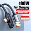 90 Degree 100W Super Charging Cable Type-C To Type-C Data Transfer Cables Portable Type C Cable