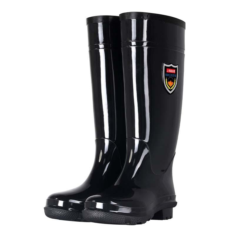 Water shoes labor insurance men's tall rubber black rain boots men's rain boots non-slip and wear-resistant thickened waterproof
