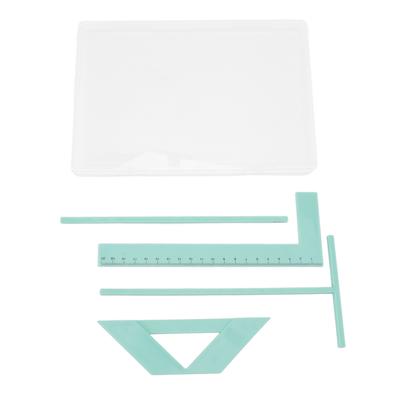 Kompletní sada knihařského pravítka Akrylová multifunkční sada pro výrobu obálek knih pro scrapbook