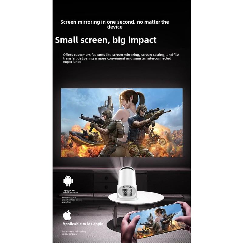 Projector Home daytime wall 1080p projector Mini high definition intelligent barrel wifi projector