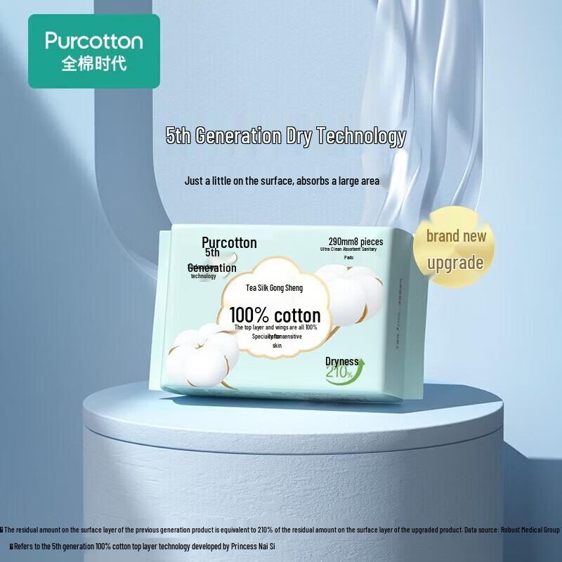 PurCotton Nice Princess Ultra-Absorbent 100% Cotton Sanitary Pads