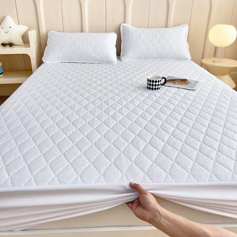 Wasserdichter Rutschfester Gesteppter Spannbettlaken-Schutz - Staubdichte Matratzenauflage für Wohnheim