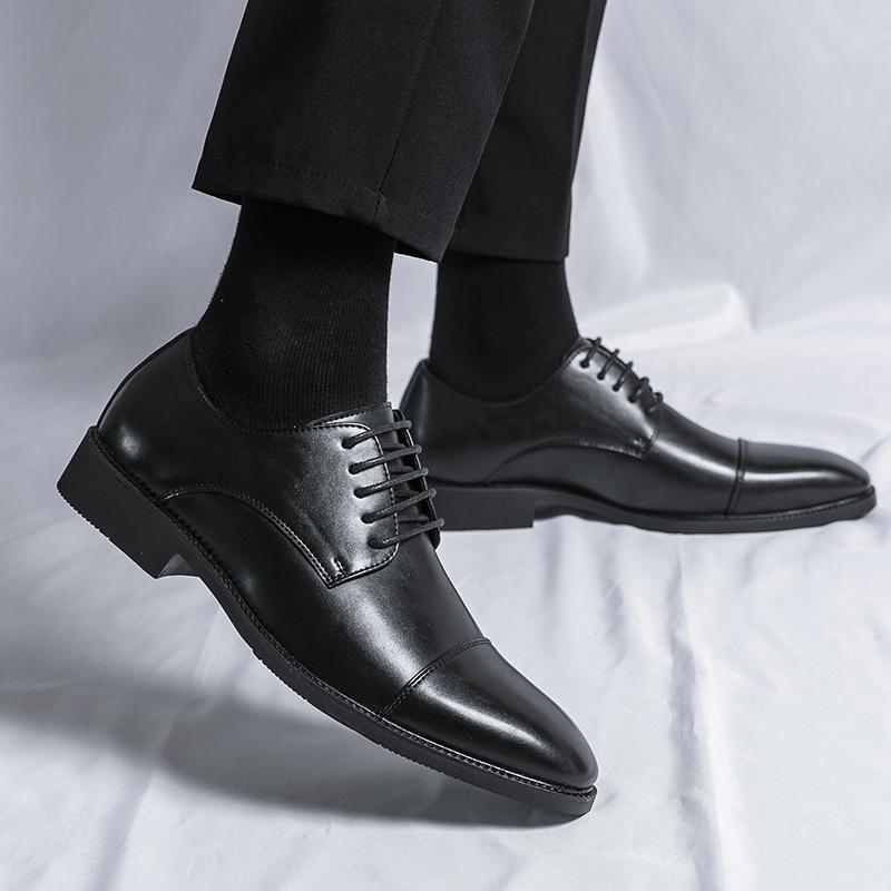 Large size 22 Spring and Autumn business dress leather shoes size British casual pointed groom best man shoes