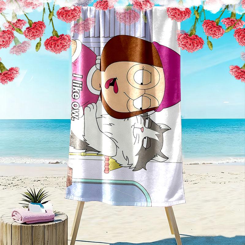 Meg Griffin Print Beach Towel, Large Soft Quick Dry Towel for Beach Camping Swimming