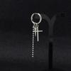Titanium Steel Cross Cone Chain Earrings - Park Jimin Style, Unisex Harajuku Ear Cuff