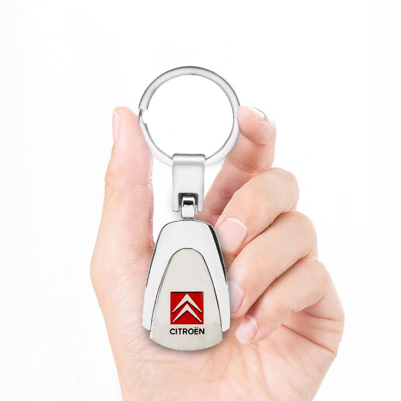 Metall Läder Citroen C1 C2 C3 C4 Saxo C4L C5 C6 VTS C-ELYSEE Picasso Cactus För Bil Nyckelring Nyckelringar Nyckelhållare Tillbehör