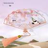 Ruihe Rose Gold Tassel Folding Fan Bookmark with Gift Box for Teachers
