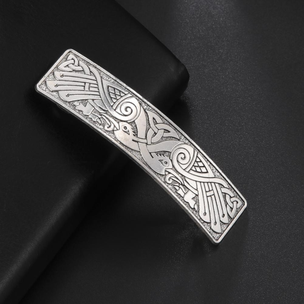 Lemegeton Celtic Knot Metal Hair Clip Tree of Life Viking Retro Silver Hair Clip Handmade Barrett Jewelry Birthday Gift