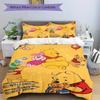 3pcs Piglet and Winnie the Pooh Printed Bedding Set, Soft and Comfortable Quilt Cover for Bedroom Q078