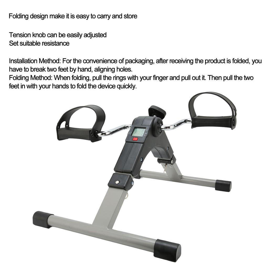 Exercise Training Bike LED Screen Legs Exercise Folding Electric Pedal Exerciser Equipment
