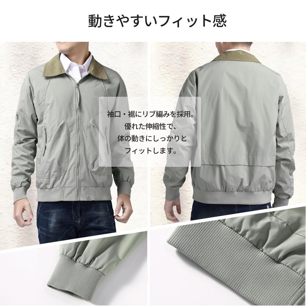CEEN Military Casual Bomber Jacket for Outdoor Outerwear Men's Jacket, Multi-Pocket Zip-Up Activities, Commuting, Spring/Autumn