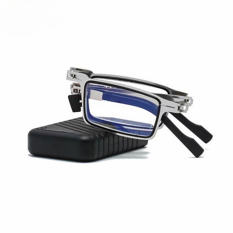 Metal Folding Screwless Reading Glasses Anti-blue Light Portable Fashionable Men's and Women's Reading Eyeglasses