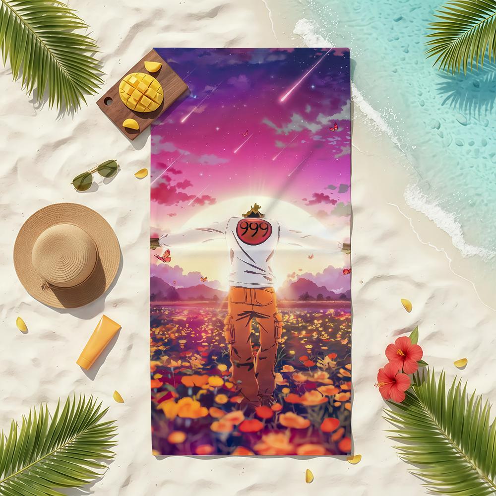 Rapper J-Juice W-WRLD 999 Towel Soft Pool Gift For Travel Gym Shower Camping Quick Dry Sports Beach Towels