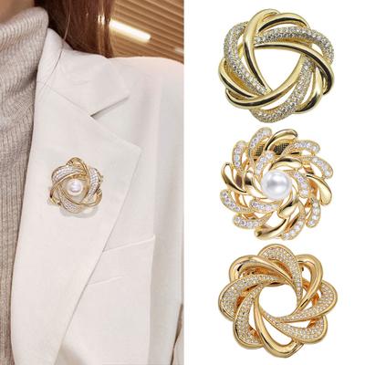 Anillo Pin para Bufanda para Mujer Hebilla Deslizante Floral con Pedrería para Cinturón Broche Floral Metálico para Chal Pin para Corbata Clips para Camisas Accesorios de Ropa
