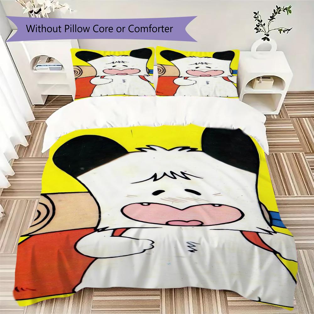HELLO SPANK Pattern Bedding,Quilt Set Quilt Cover Pillowcase Home Birthday Gift(1 * duvet cover + 2 * pillowcase, without core)_lx