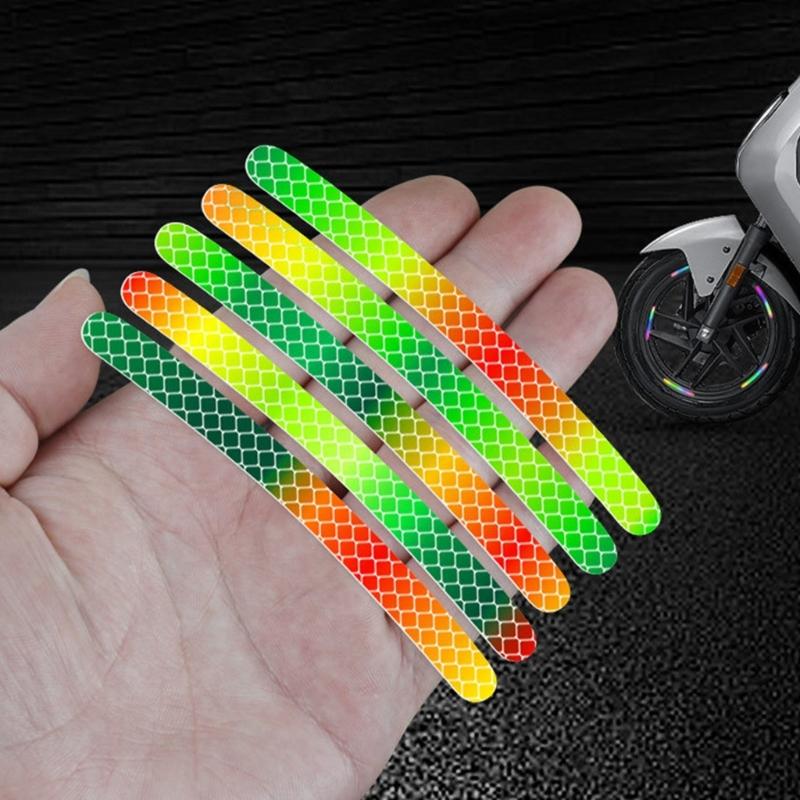 20pcs Adhesive Reflectors Sticker Door Handle Safety Warn Sticker Waterproofed for Road Marking