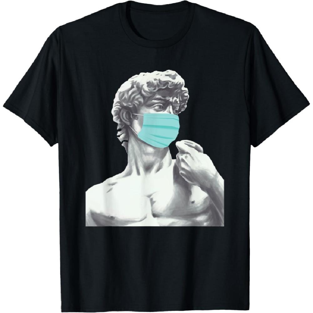 

David from Michelangelo with Face Mask T-Shirt XXXXXL чорний