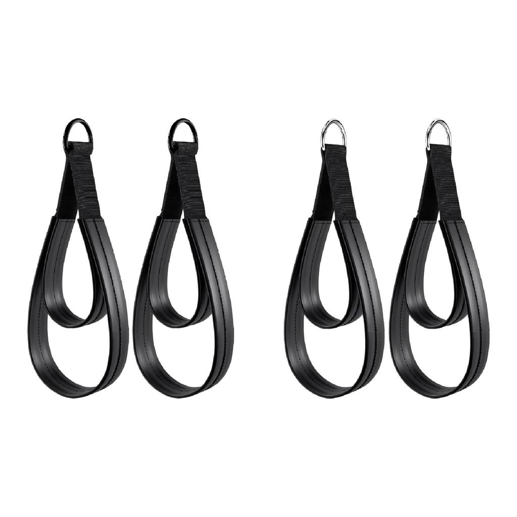 2x D-Ringe Riemengriff Heimtrainingszubehör Pilates Doppelschlaufengurte für Reformer für Arme Anfänger Yoga Damen Herren Fitnessstudio