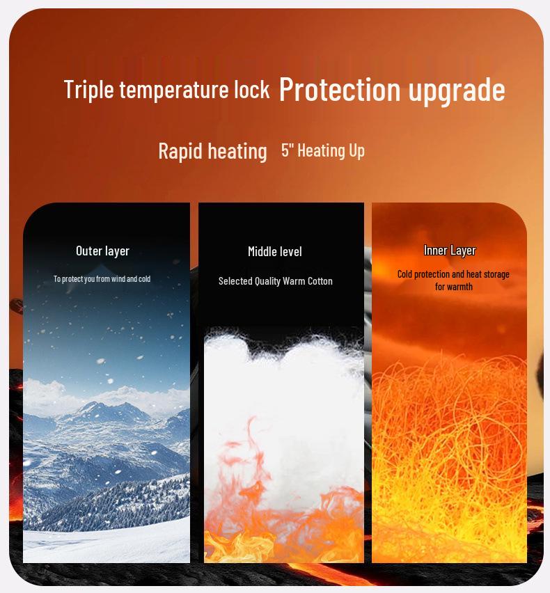 Men's Winter Windproof Puffer Jacket - Warm, Thickened Cotton Coat for Outdoor Use