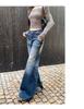Retro Blue High-Waisted Wide-Leg Jeans for Women – Autumn/Winter 2025 Collection, Floor-Length and Slimming Design