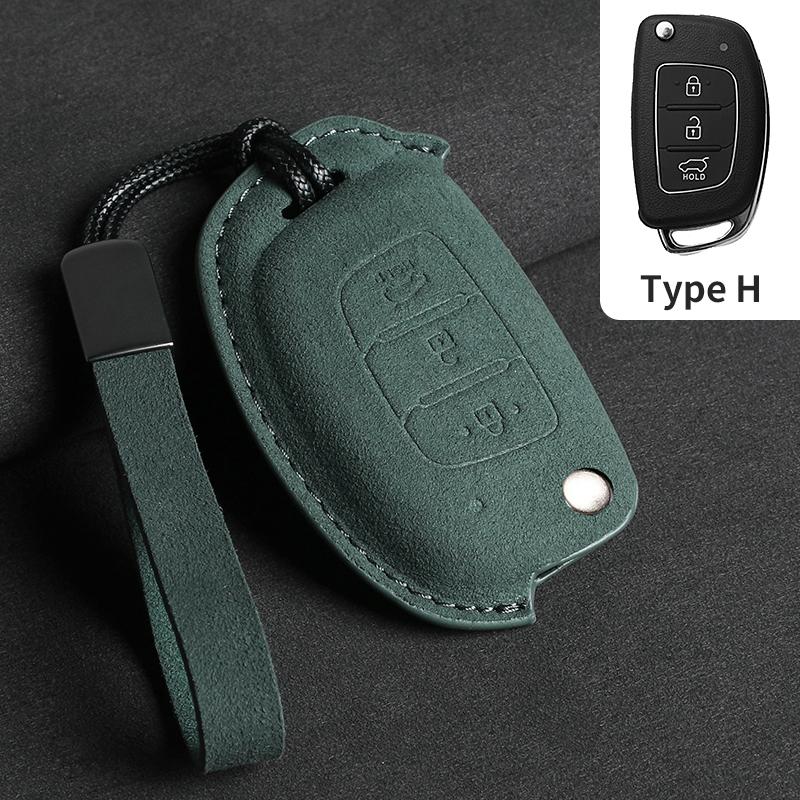 Car Flip Key Case Cover Keychain For Hyundai Grand i10 2023 IX35 IX45 I20 I30 HB20 Elantra Solaris Sonata Santa Fe Sport Tucson