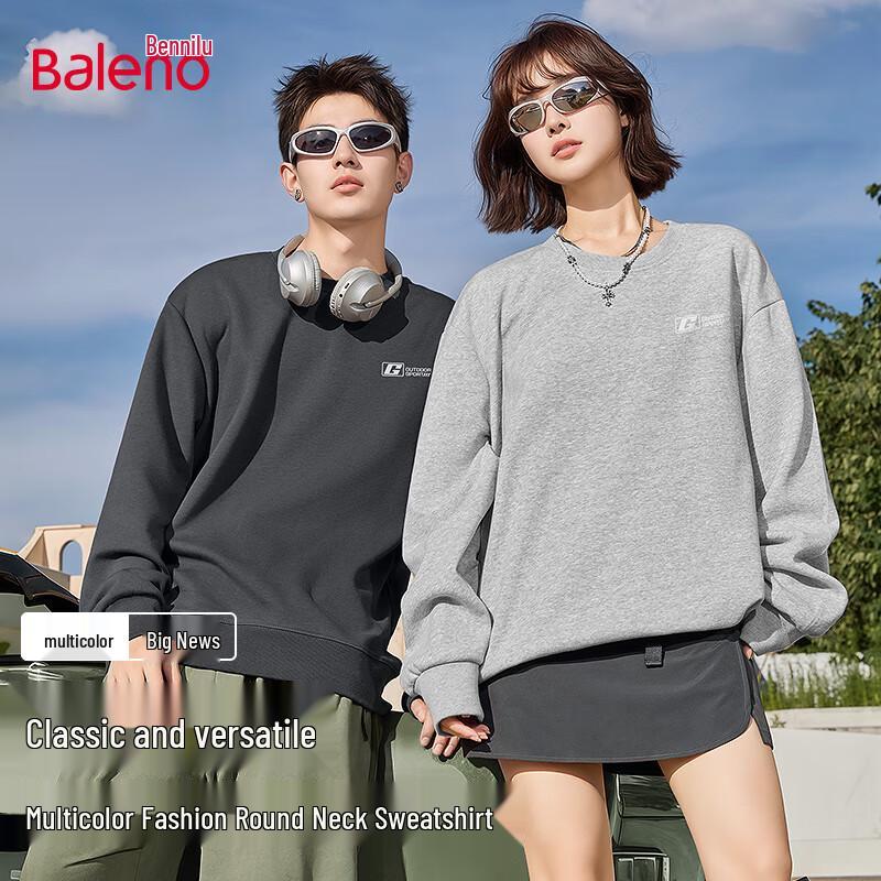 Baleno Unisex Letter Print Loose Fit Sweatshirt