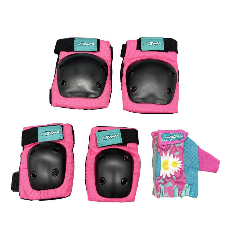 

Детская защитная экипировка для скейтбординга и велоспорта: Наколенники, Налокотники, Защита запястий Size M (Ages 8-16)