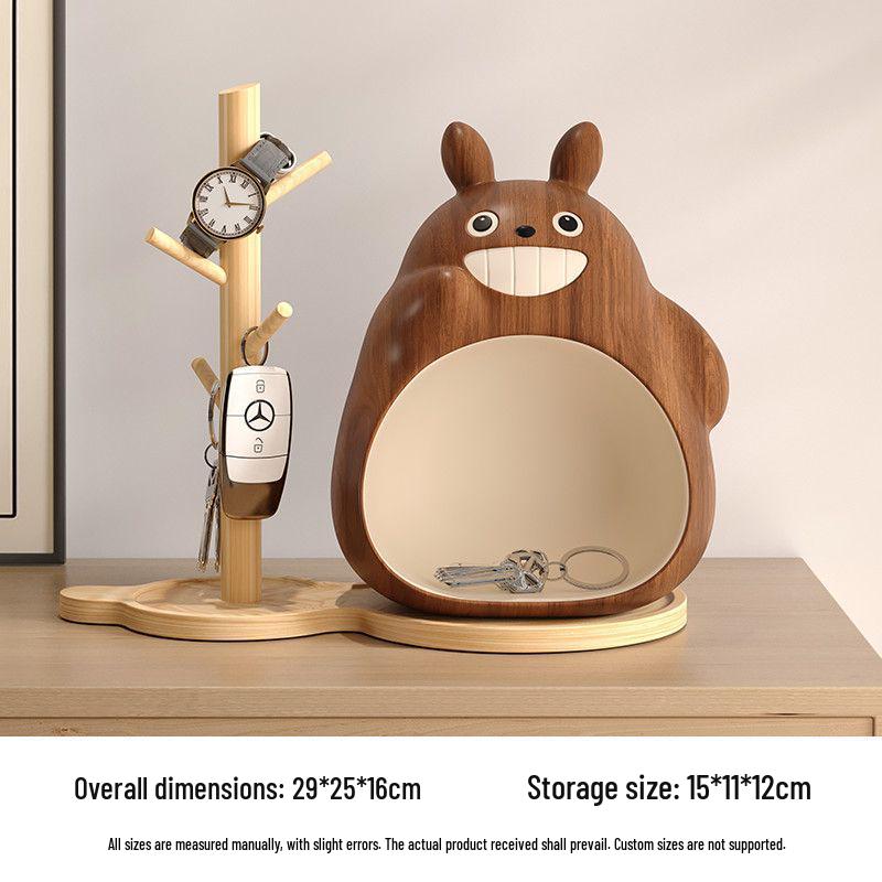 Totoro-Themed Minimalist Decorative Storage Ornament for Living Room or Office Key Storage