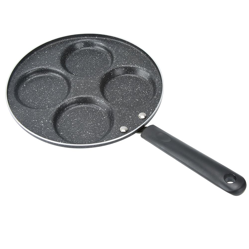 4 Holes Non Stick Coating Frying Pan Home Kitchen Cookware Cooking Tool for Fried Eggs4 Round Holes