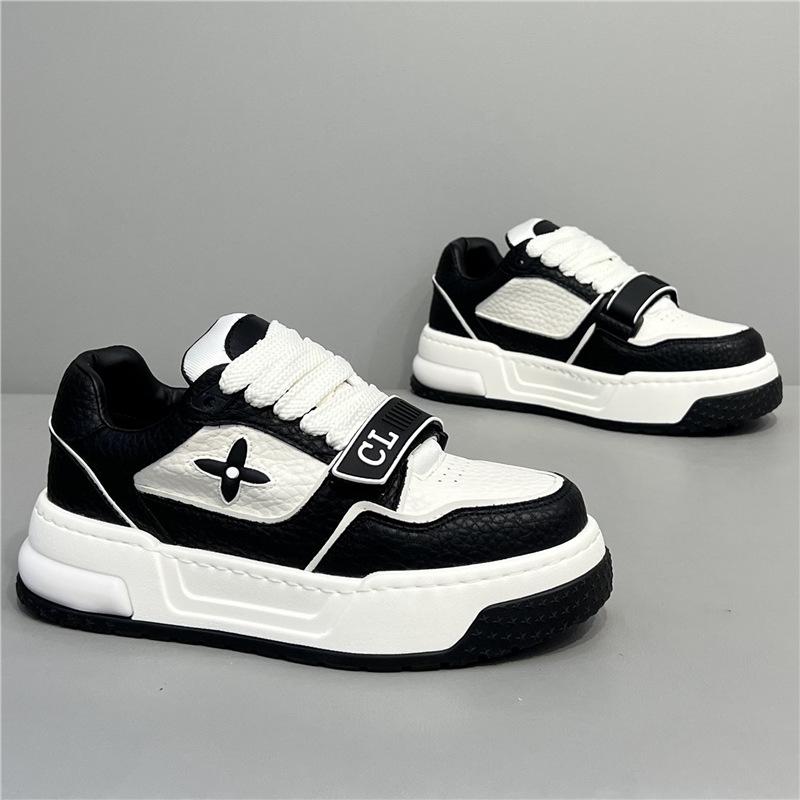 

Original panda color scheme board shoes autumn new leather platform casual shoes ms 38 leather shoe size