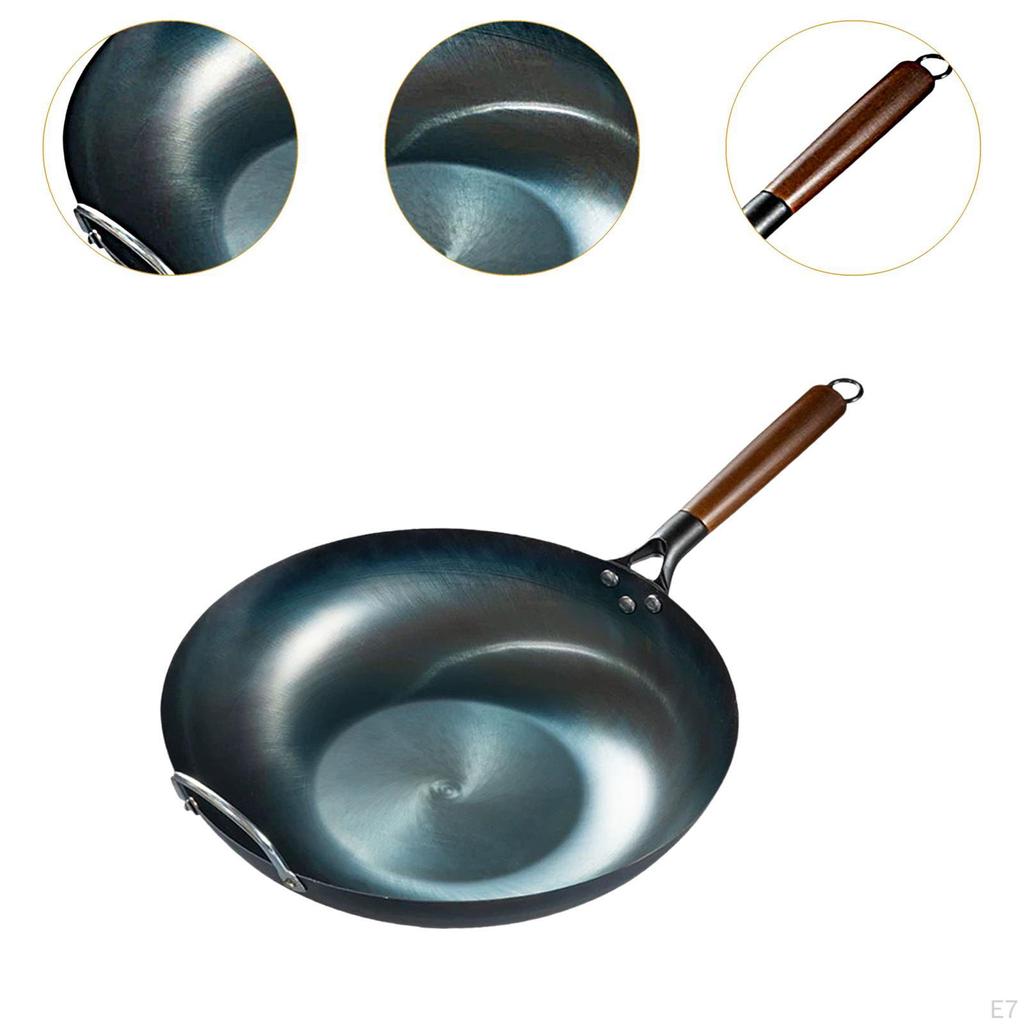 Non-stick Wok, Wok Pan, Cooking Pot, Sauce Pan with Handle, Omelette Flat Bottom for