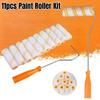 11pcs Paint Roller Kit,4 Inch Rollers&Covers,Brush Painting Tool:Get Professional-Looking Walls For Hotel/Restaurant/Commercial