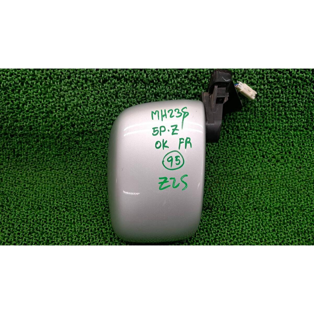 95 Suzuki Wagon R MH23S genuine door mirror right side mirror 5P 5 pin driver side Z2S/silver operation confirmed OK