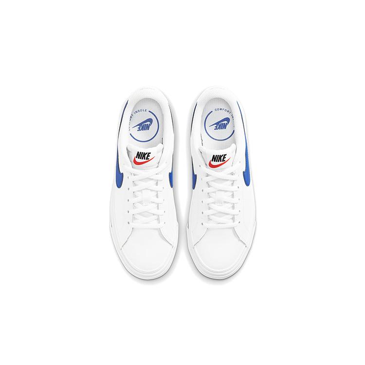 Nike Court Legacy Grade School 'White Game Royal' (Unisex) White / Black / Game Royal Kids' Skateboarding Shoes DA5380 101