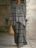 European and American retro bohemian suit exotic print loose top wide-leg pants temperament casual two-piece set