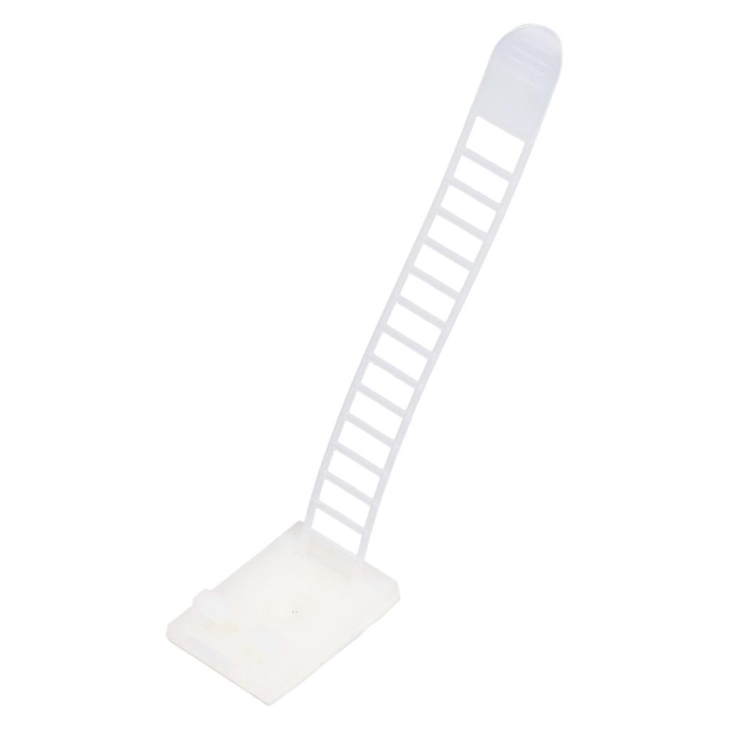 100Pcs Adhesive Cable Management Clips Adjustable Nylon Strap Ties Wire Clamps Organizer Strong