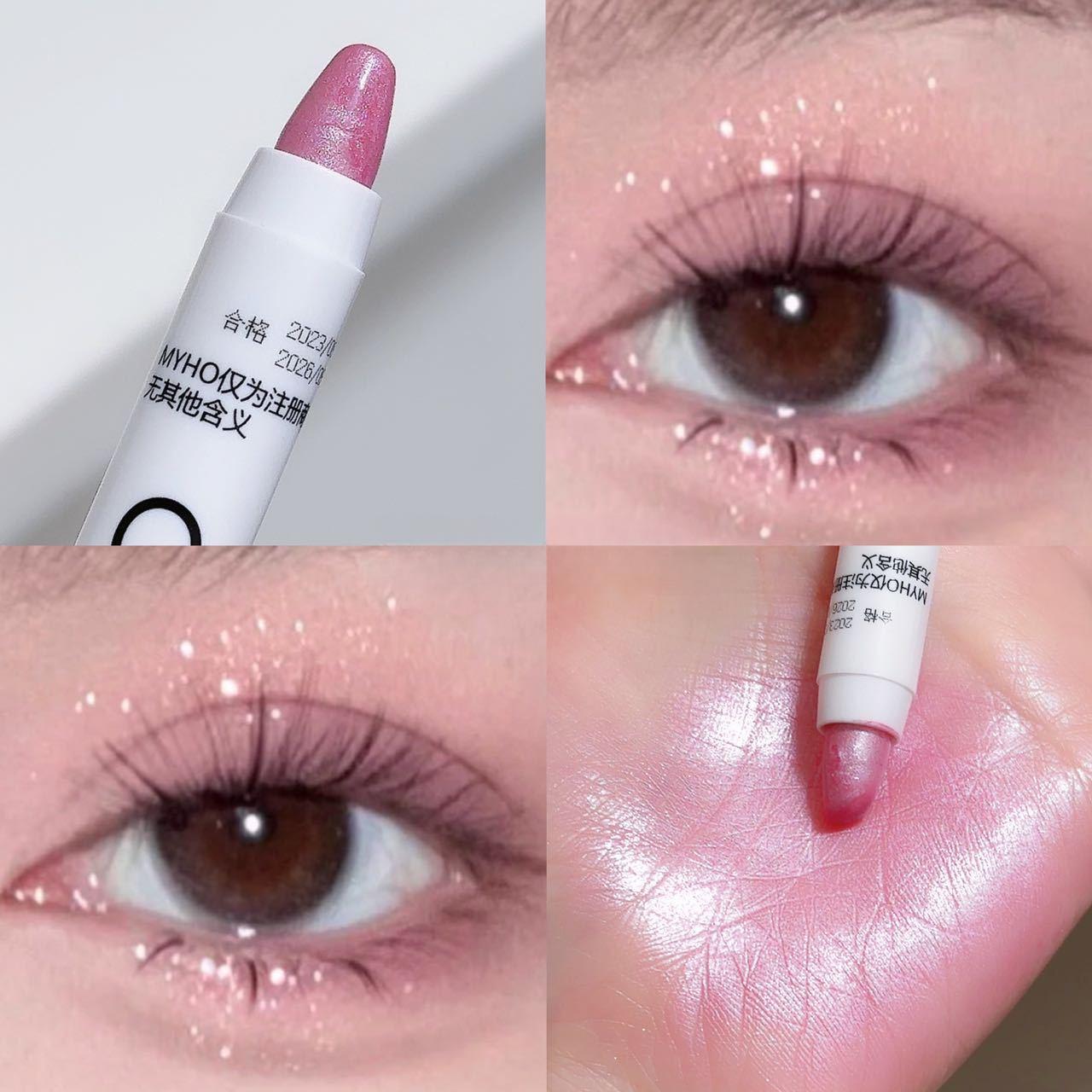 

Блестящая ручка-хайлайтер, перламутровый карандаш для лежачего шелкопряда, водостойкий, долговечный осветляющий карандаш для глаз, белый, серебряный макияж для глаз 13 # Glitter Pink